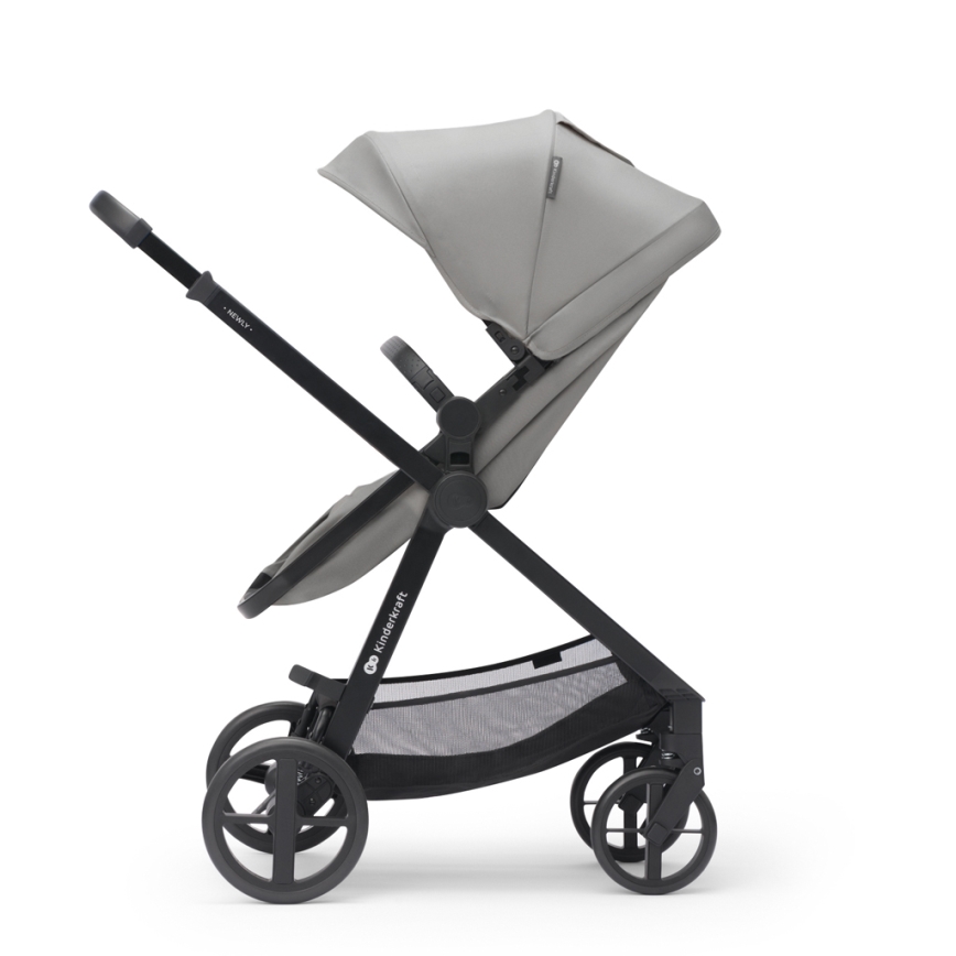 KINDERKRAFT - Multifunktionel barnevogn 3-i-1 NEWLY grå  + autostol MINK PRO