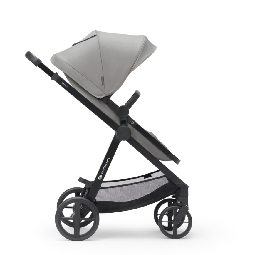 KINDERKRAFT - Multifunktionel barnevogn 3-i-1 NEWLY grå  + autostol MINK PRO