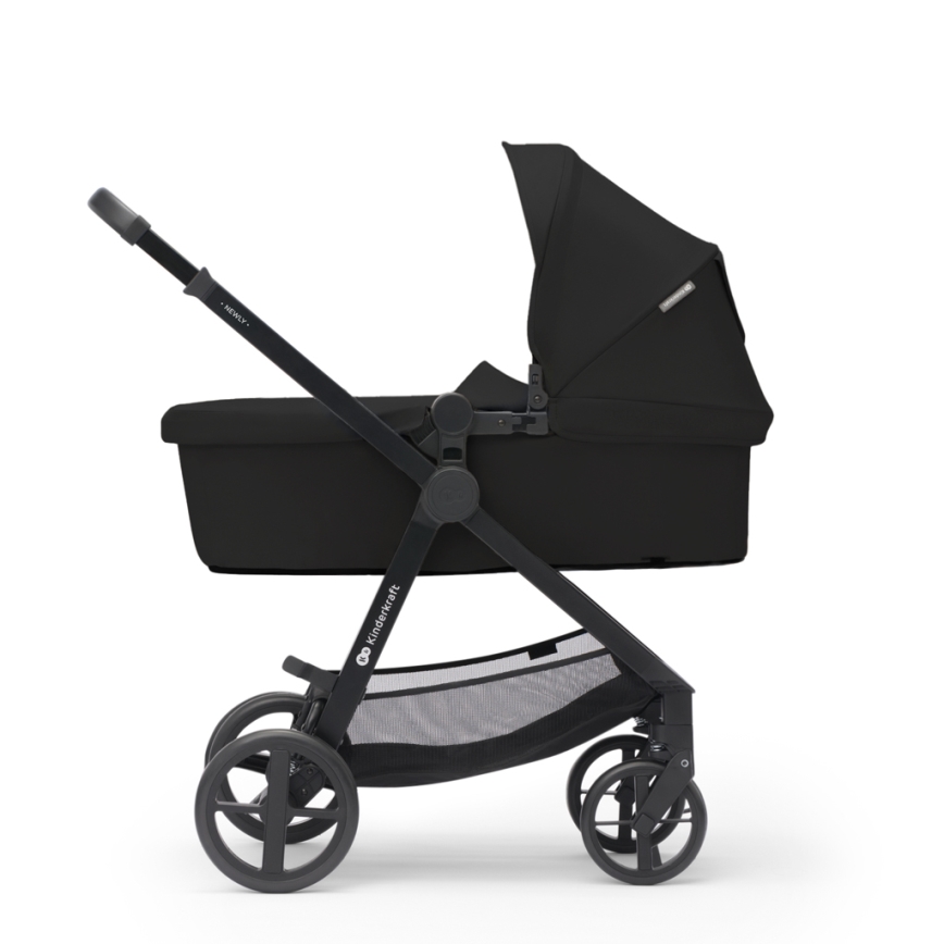 KINDERKRAFT - Multifunktionel barnevogn 3-i-1 NEWLY Klassisk sort  + autostol MINK PRO