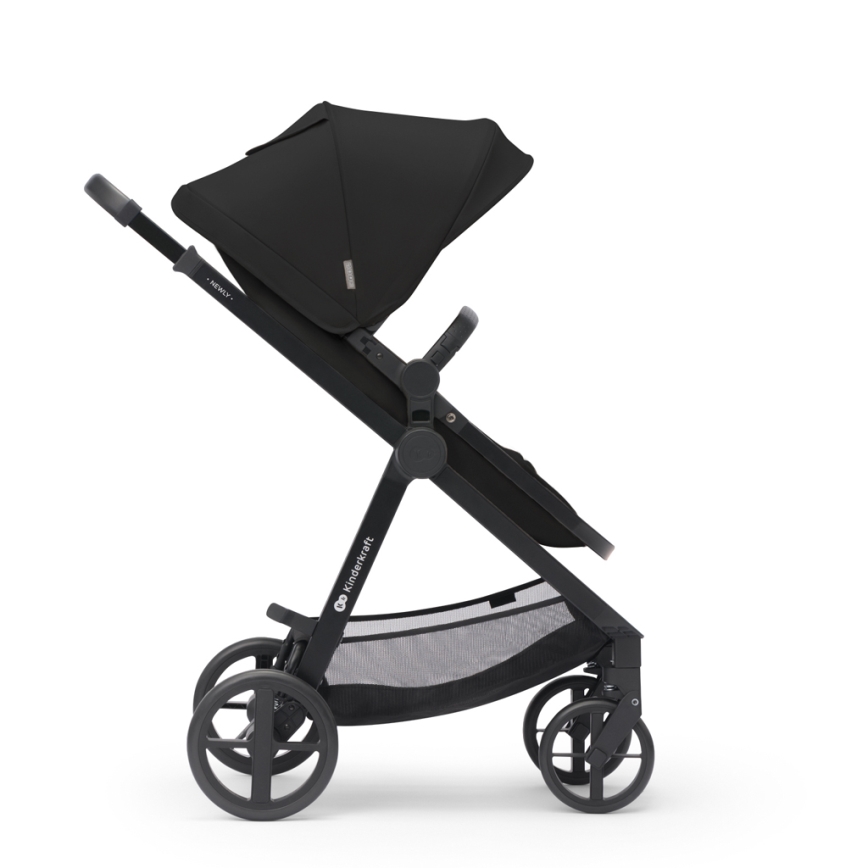 KINDERKRAFT - Multifunktionel barnevogn 3-i-1 NEWLY Klassisk sort  + autostol MINK PRO