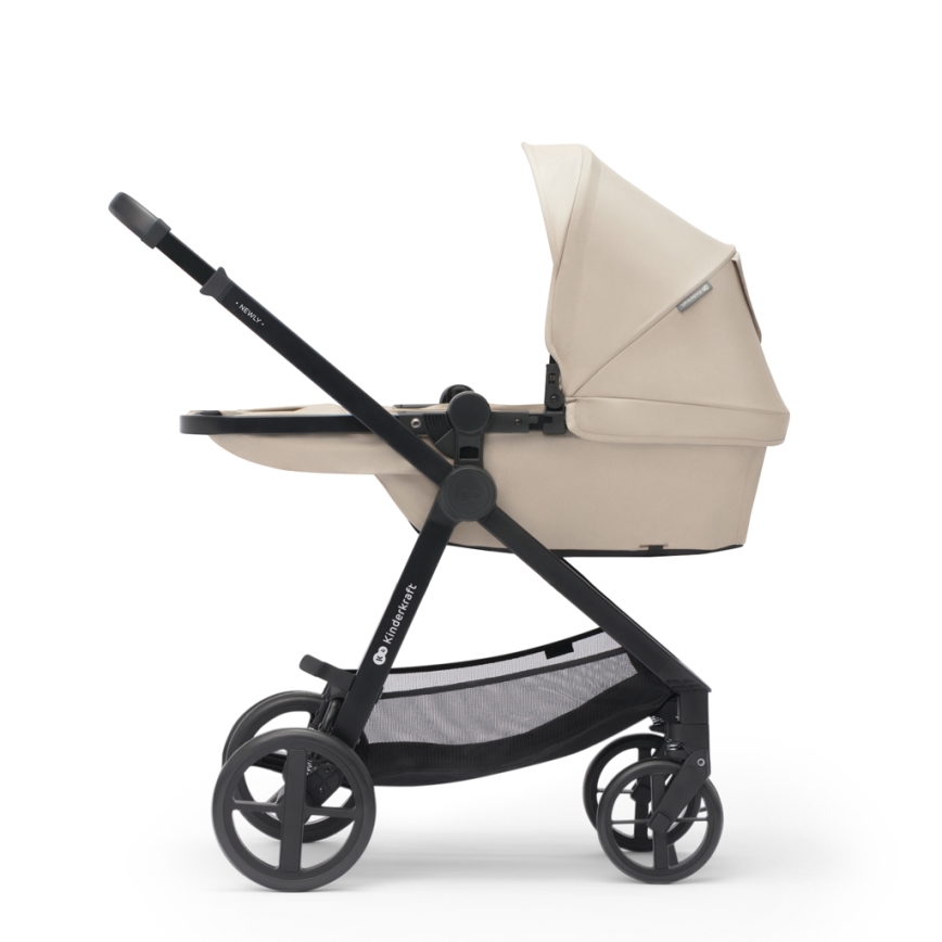 KINDERKRAFT - Multifunktionel barnevogn 3-i-1 NEWLY Sandbeige + autostol MINK PRO