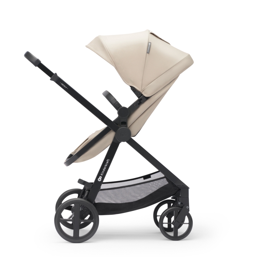 KINDERKRAFT - Multifunktionel barnevogn 3-i-1 NEWLY Sandbeige + autostol MINK PRO