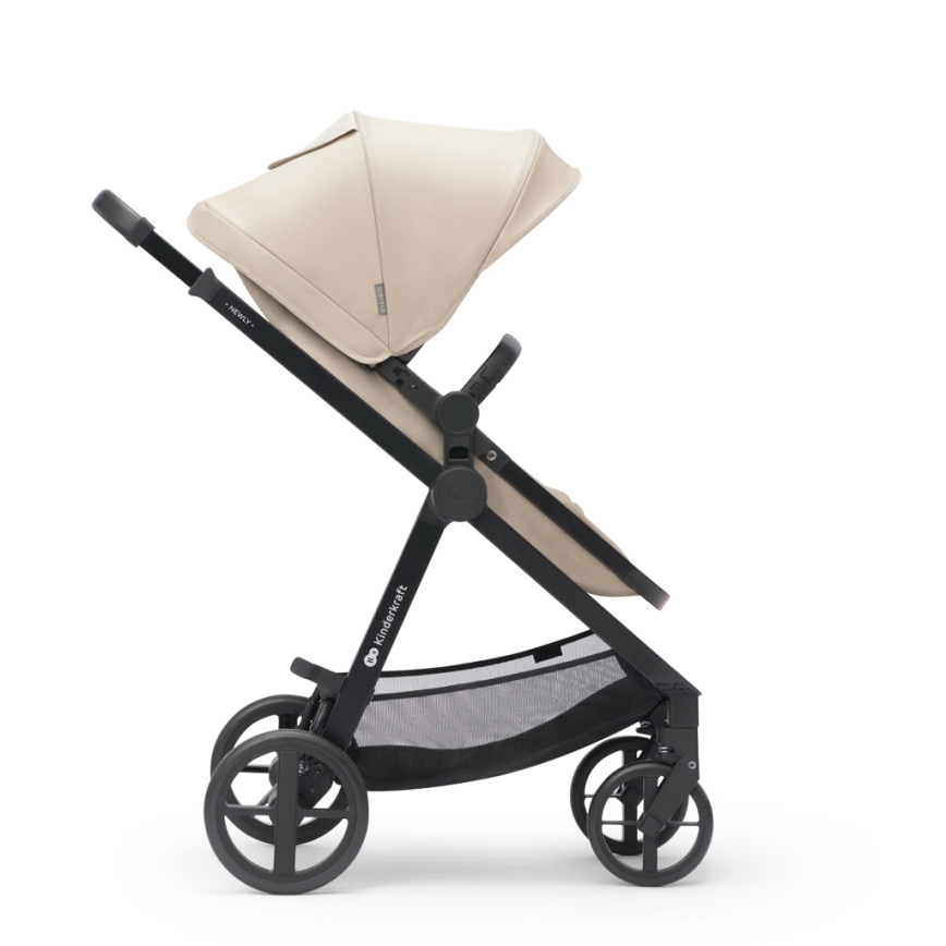 KINDERKRAFT - Multifunktionel barnevogn 3-i-1 NEWLY Sandbeige + autostol MINK PRO