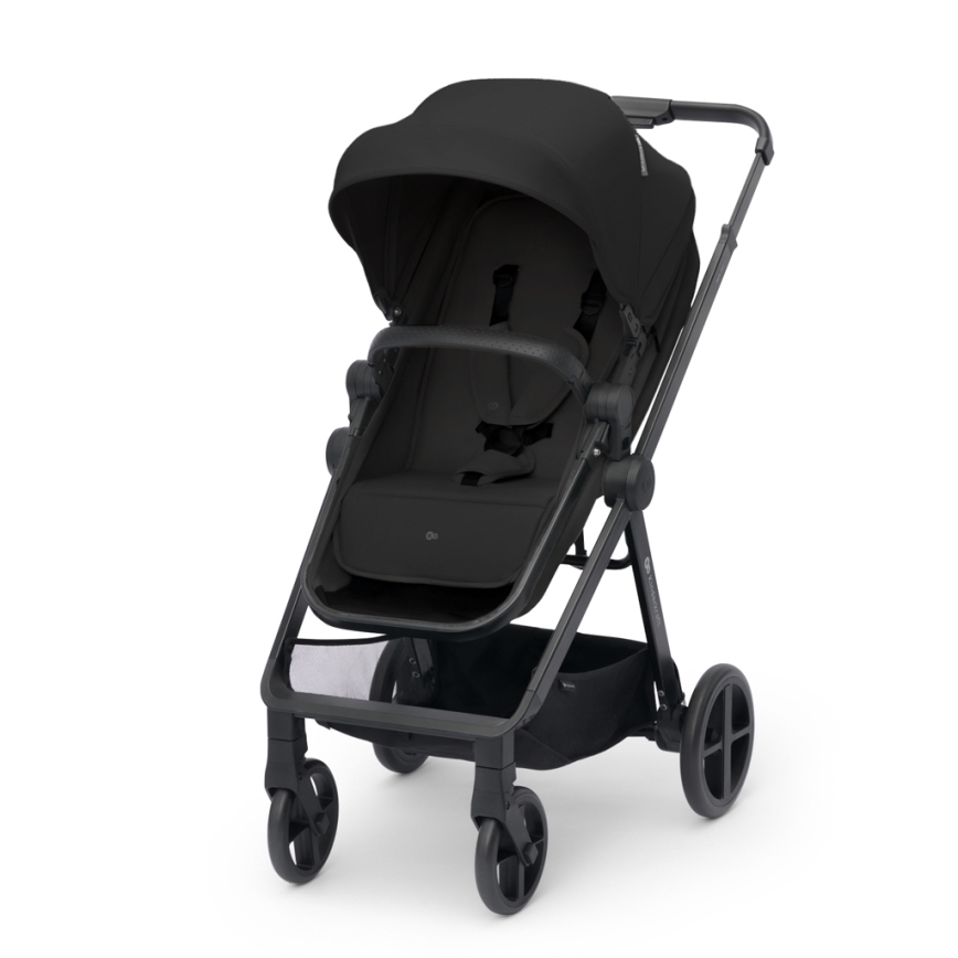 KINDERKRAFT - Multifunktionel barnevogn 4v1 NEWLY Klassisk sort + autostol MINK PRO med base ISOFIX