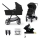 KINDERKRAFT - Multifunktionel barnevogn 4v1 NEWLY Klassisk sort + autostol MINK PRO med base ISOFIX
