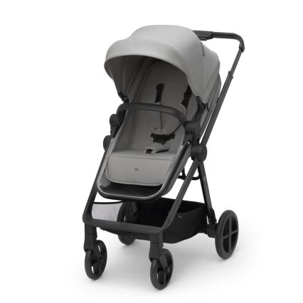 KINDERKRAFT - Kombineret 4-i-1 klapvogn NEWLY Classic grå + MINK PRO autostol med ISOFIX base