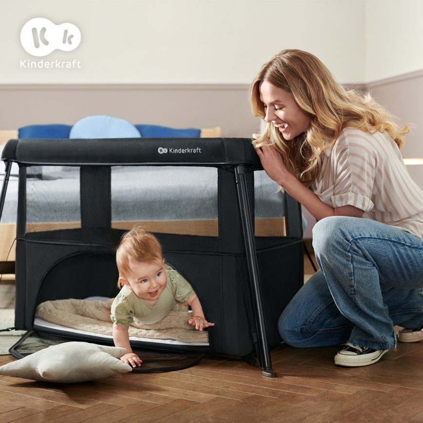 KINDERKRAFT - Rejseseng 3 i 1 CAMI sort