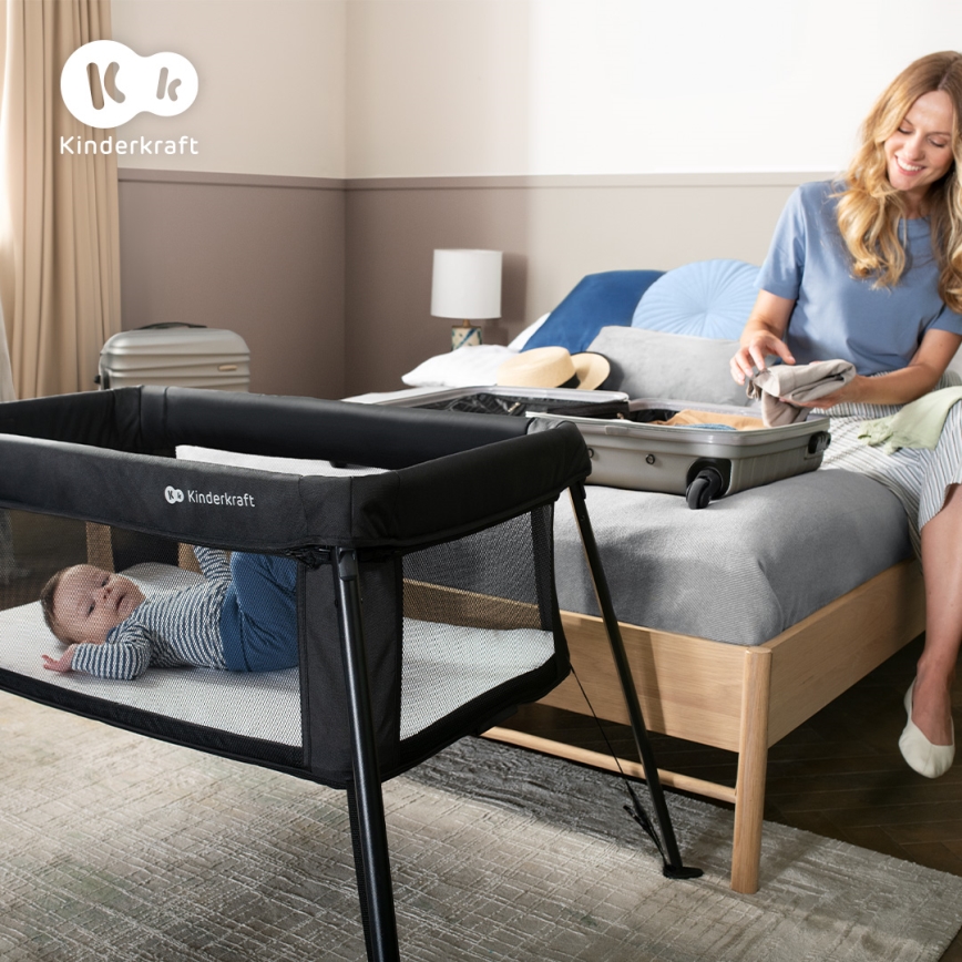 KINDERKRAFT - Rejseseng 3 i 1 CAMI sort