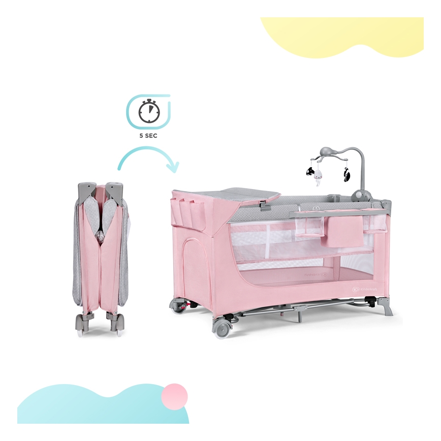 KINDERKRAFT - Rejseseng LEODY pink