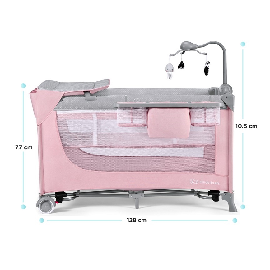 KINDERKRAFT - Rejseseng LEODY pink