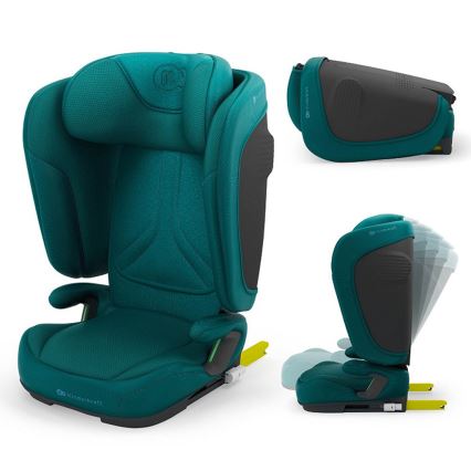 KINDERKRAFT - Sammenklappelig autostol UNITY 2 i-Size 100-150 cm turkis