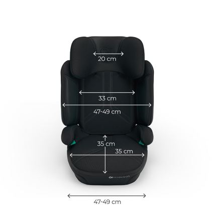 KINDERKRAFT - Sammenklappelig autostol XPAND 2 PRO 100-150 cm sort