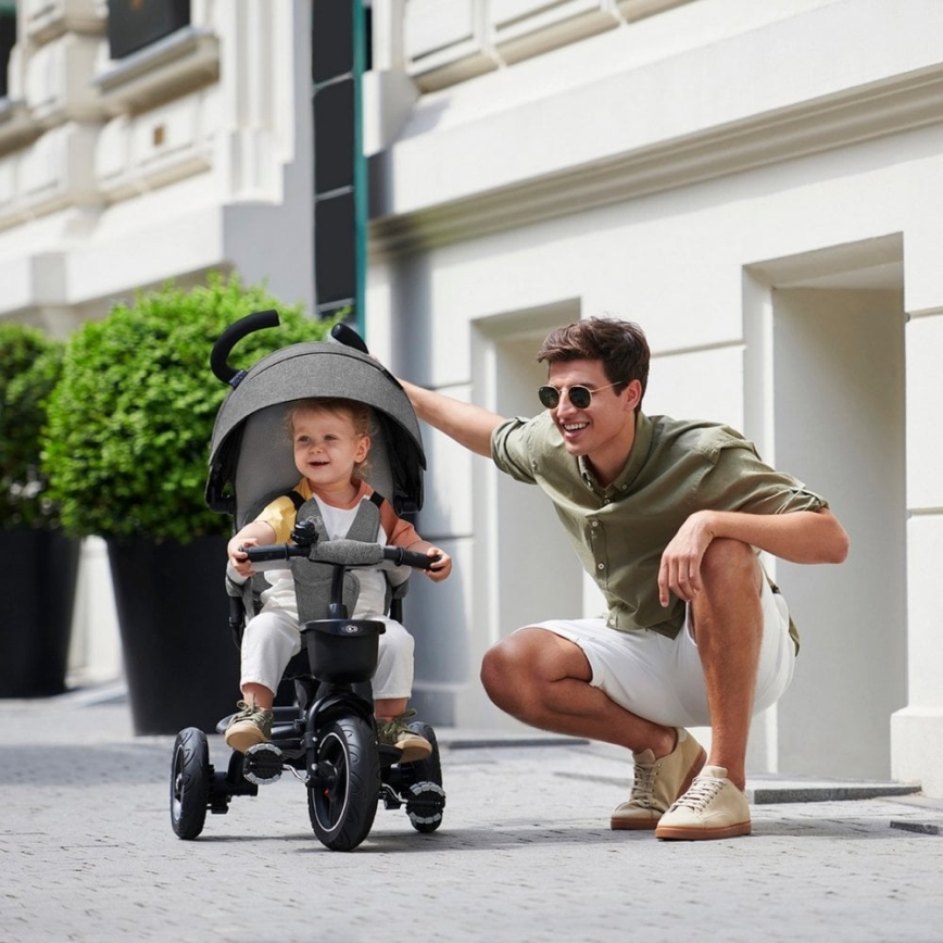 KINDERKRAFT - Børnetricycle 5-i-1 SPINSTEP grå