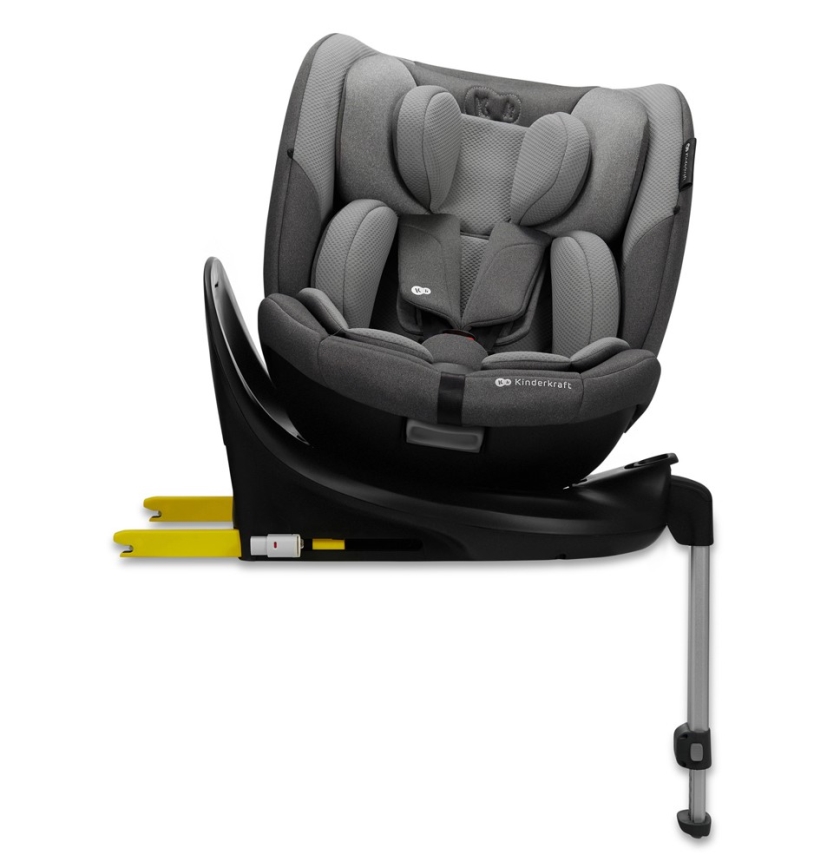 KINDERKRAFT SELECT - Autostol I-FIX (40-150 cm) Cool grå