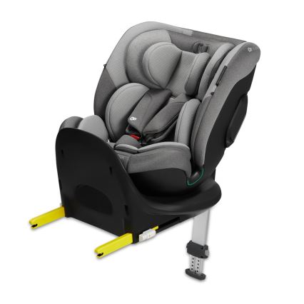 KINDERKRAFT SELECT - Autostol I-FIX (40-150 cm) Cool grå