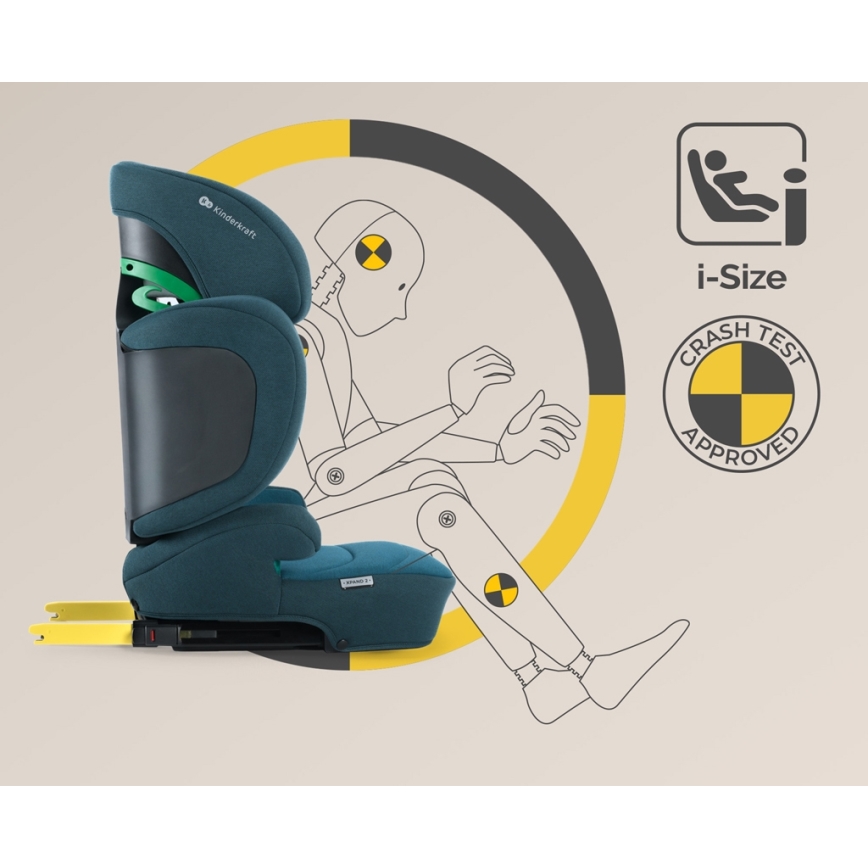 KINDERKRAFT SELECT - Autostol XPAND 2 i-Str. (100-150 cm) Premium blå