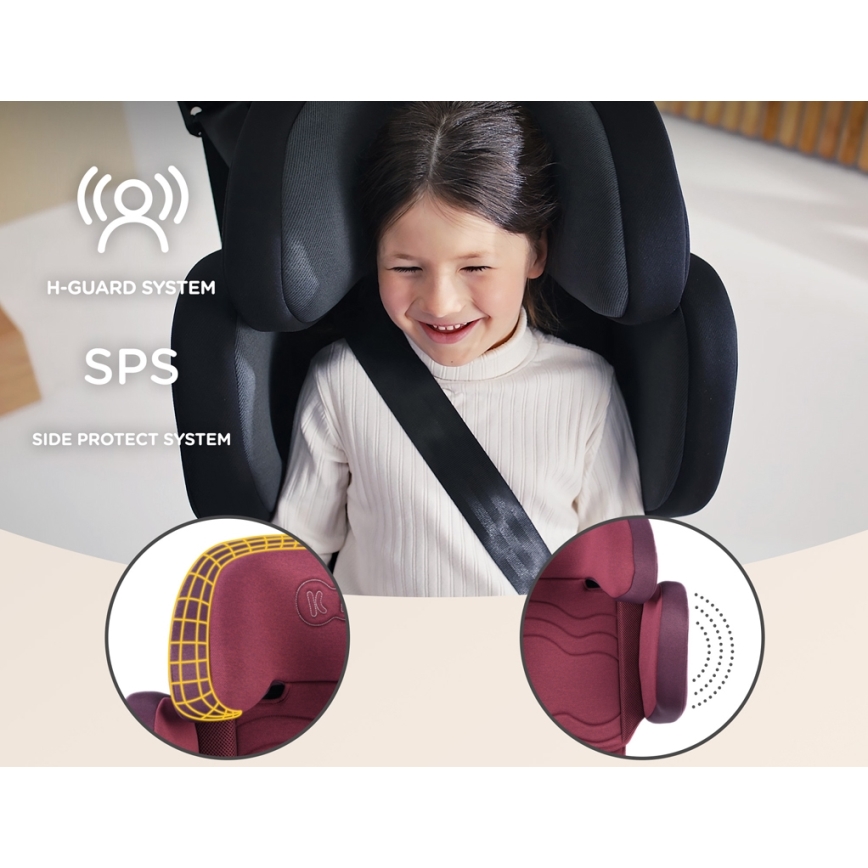 KINDERKRAFT SELECT - Autostol XPAND 2 i-Str. (100-150 cm) Premium Cherry pearl