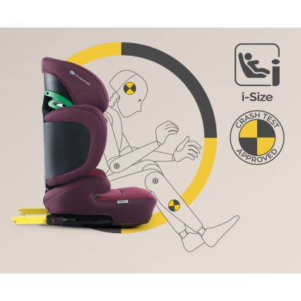 KINDERKRAFT SELECT - Autostol XPAND 2 i-Str. (100-150 cm) Premium Cherry pearl