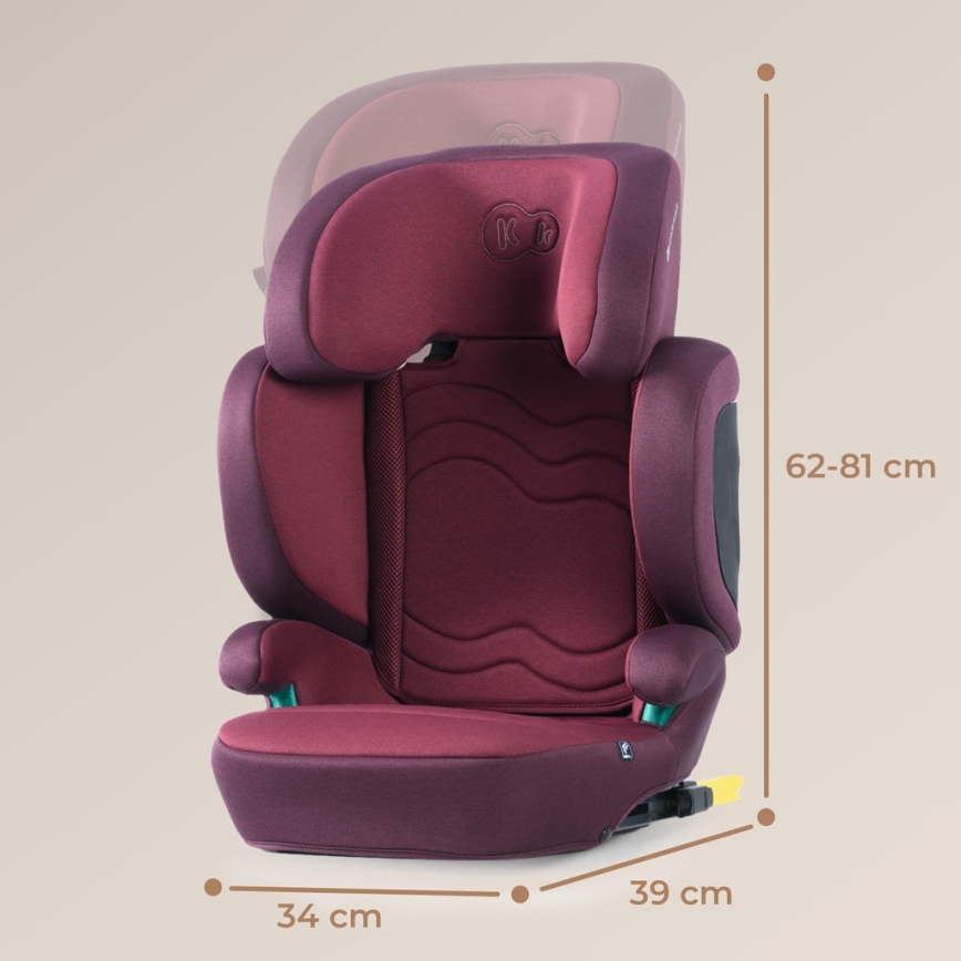 KINDERKRAFT SELECT - Autostol XPAND 2 i-Str. (100-150 cm) Premium Cherry pearl