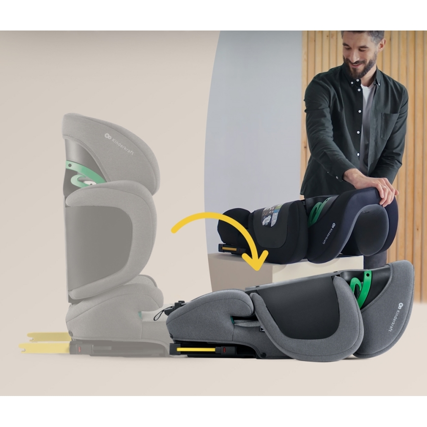 KINDERKRAFT SELECT - Autostol XPAND 2 i-Str. (100-150 cm) Premium grå