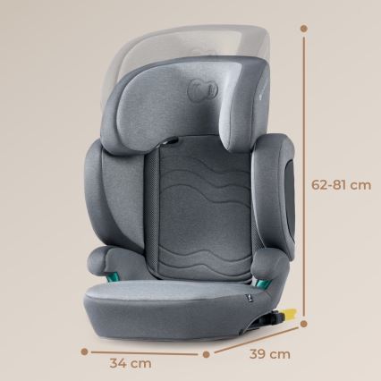 KINDERKRAFT SELECT - Autostol XPAND 2 i-Str. (100-150 cm) Premium grå
