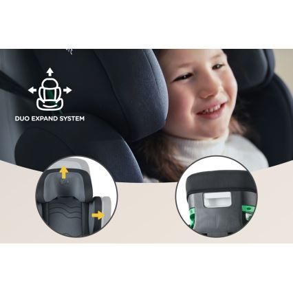 KINDERKRAFT SELECT - Autostol XPAND 2 i-Str. (100-150cm) Premium Graphite sort