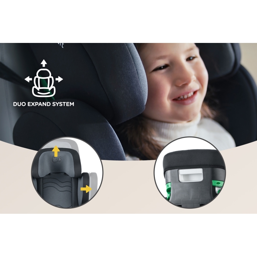 KINDERKRAFT SELECT - Autostol XPAND 2 i-Str. (100-150cm) Premium Graphite sort