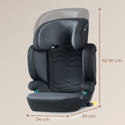KINDERKRAFT SELECT - Autostol XPAND 2 i-Str. (100-150cm) Premium Graphite sort
