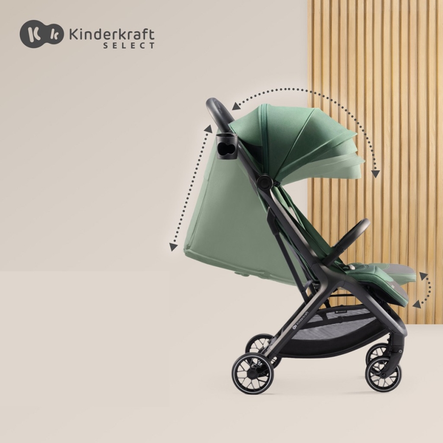 KINDERKRAFT SELECT - Barnevogn NUBI 2 grøn