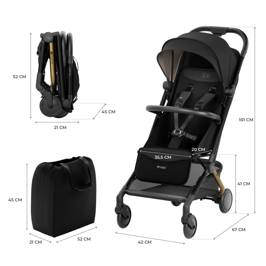 KINDERKRAFT SELECT - Barnevogn PILOT 2 sort