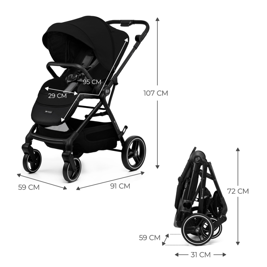 KINDERKRAFT SELECT - Barnevogn YOXI Pure sort