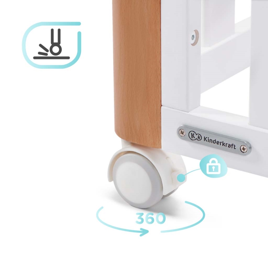 KINDERKRAFT SELECT - Børneseng 4-i-1 KOYA Premium bøg/fyr