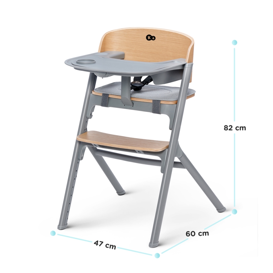 KINDERKRAFT SELECT - Højstol 3-i-1 LIVY Premium eg