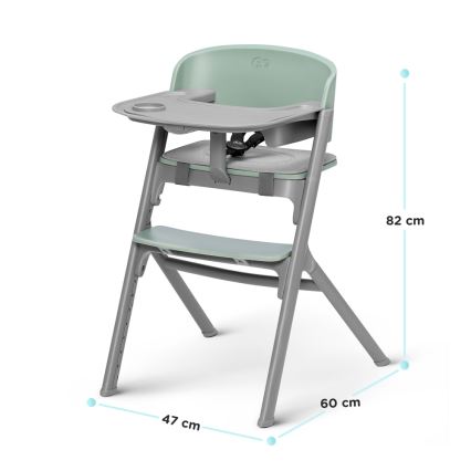 KINDERKRAFT SELECT - Højstol 3-i-1 LIVY Premium Aster lyserød + loungemøbel CALMEE