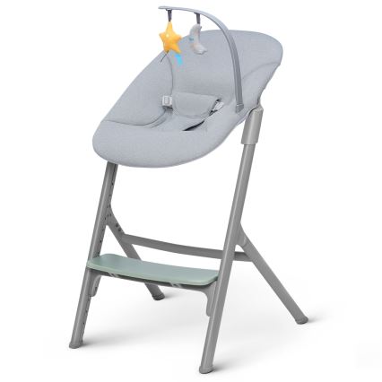 KINDERKRAFT SELECT - Børnehøjstol 3-i-1 LIVY Premium Olive green + vippestol CALMEE