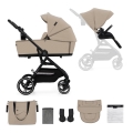 KINDERKRAFT SELECT - Kombineret barnevogn 2-i-1 YOXI Sand beige