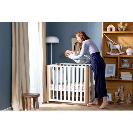 KINDERKRAFT SELECT - KOYA Premium 4-i-1 babyseng, bøg/fyrretræ