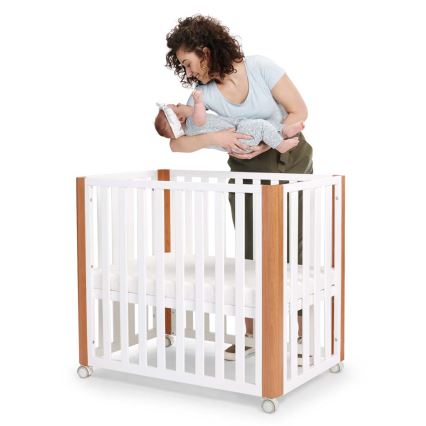 KINDERKRAFT SELECT - KOYA Premium 4-i-1 babyseng, bøg/fyrretræ