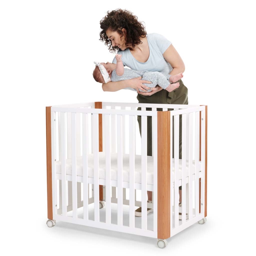 KINDERKRAFT SELECT - KOYA Premium 4-i-1 babyseng, bøg/fyrretræ