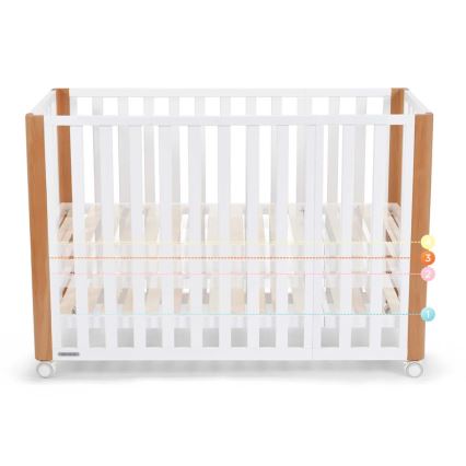 KINDERKRAFT SELECT - KOYA Premium 4-i-1 babyseng, bøg/fyrretræ