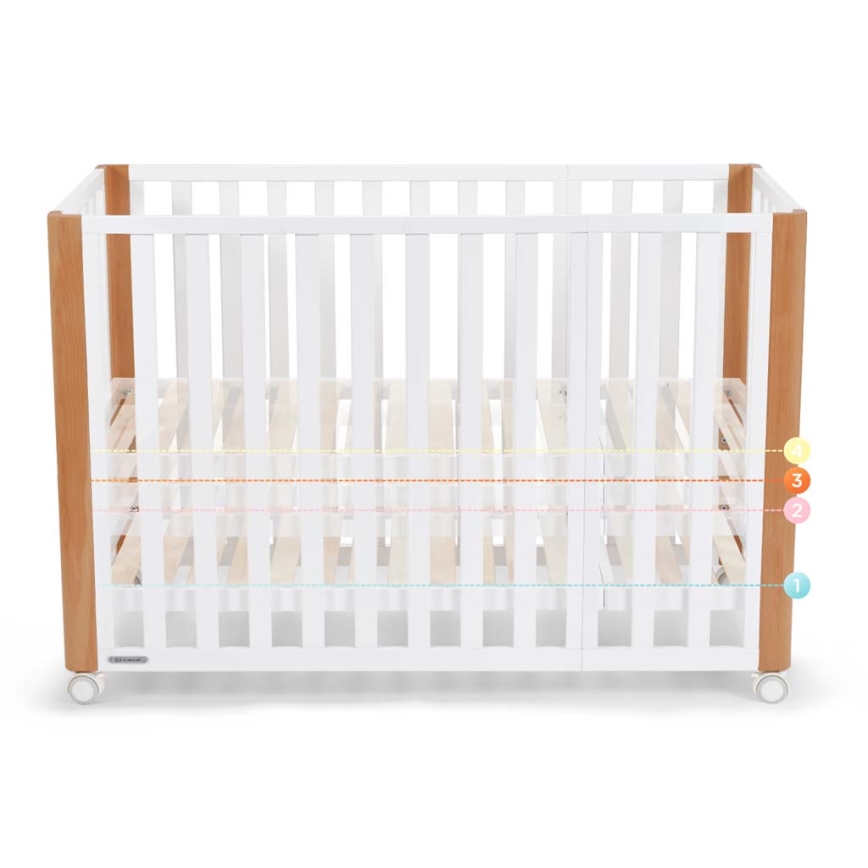 KINDERKRAFT SELECT - KOYA Premium 4-i-1 babyseng, bøg/fyrretræ