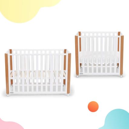 KINDERKRAFT SELECT - KOYA Premium 4-i-1 babyseng, bøg/fyrretræ