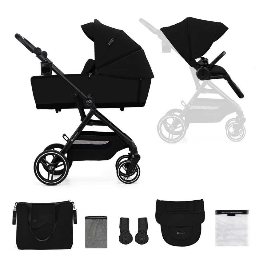 KINDERKRAFT SELECT - Multifunktionel barnevogn 2-i-1 YOXI sort