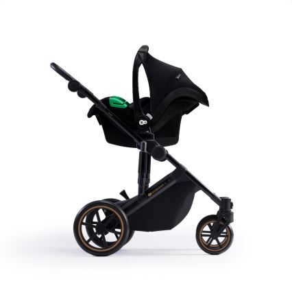 KINDERKRAFT SELECT - Multifunktionel barnevogn 3-i-1 PRIME 2 Premium mørkegrøn + autostol