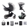 KINDERKRAFT SELECT - Multifunktionel barnevogn 3-i-1 PRIME 2 Premium Shadow grå + autostol