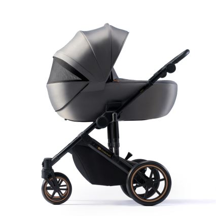KINDERKRAFT SELECT - Multifunktionel barnevogn 3-i-1 PRIME 2 Premium Shadow grå + autostol
