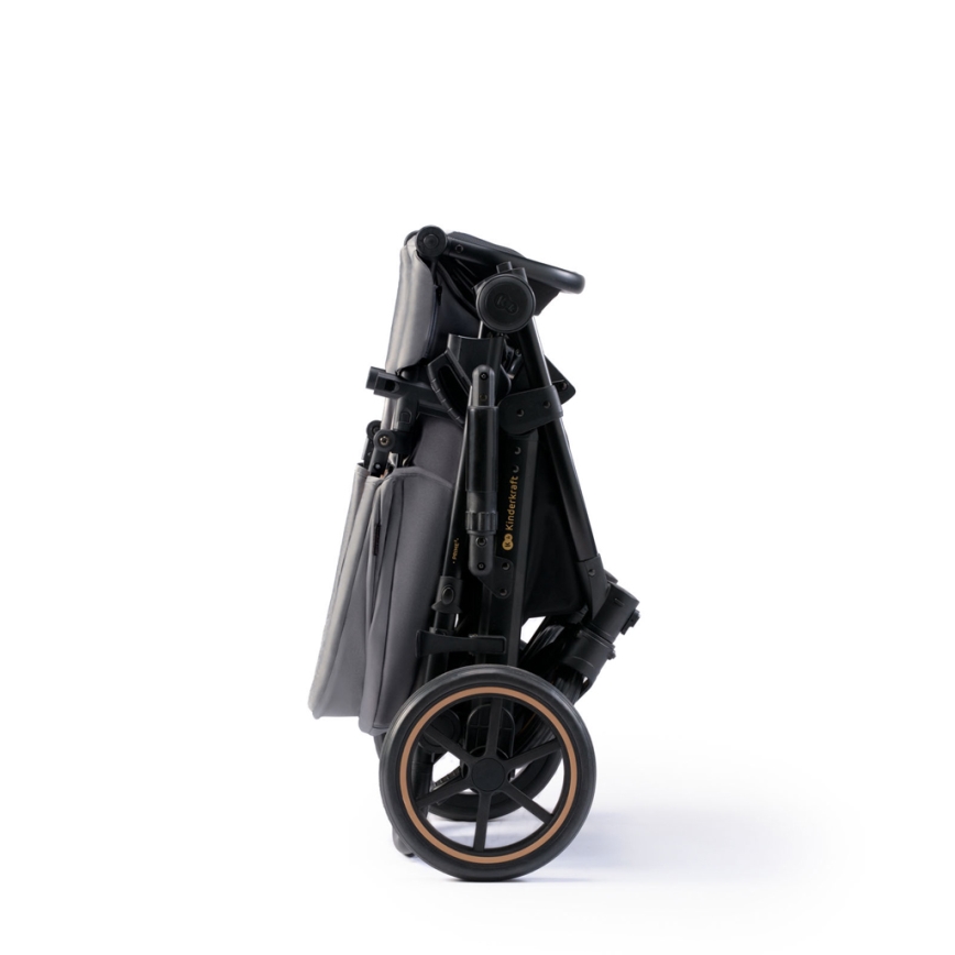 KINDERKRAFT SELECT - Multifunktionel barnevogn 3-i-1 PRIME 2 Premium Shadow grå + autostol