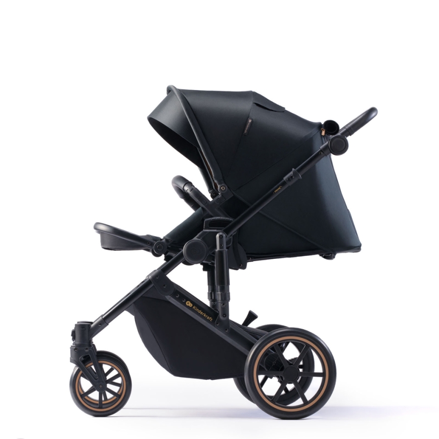 KINDERKRAFT SELECT - Multifunktionel barnevogn 3-i-1 PRIME 2 Premium sort + autostol
