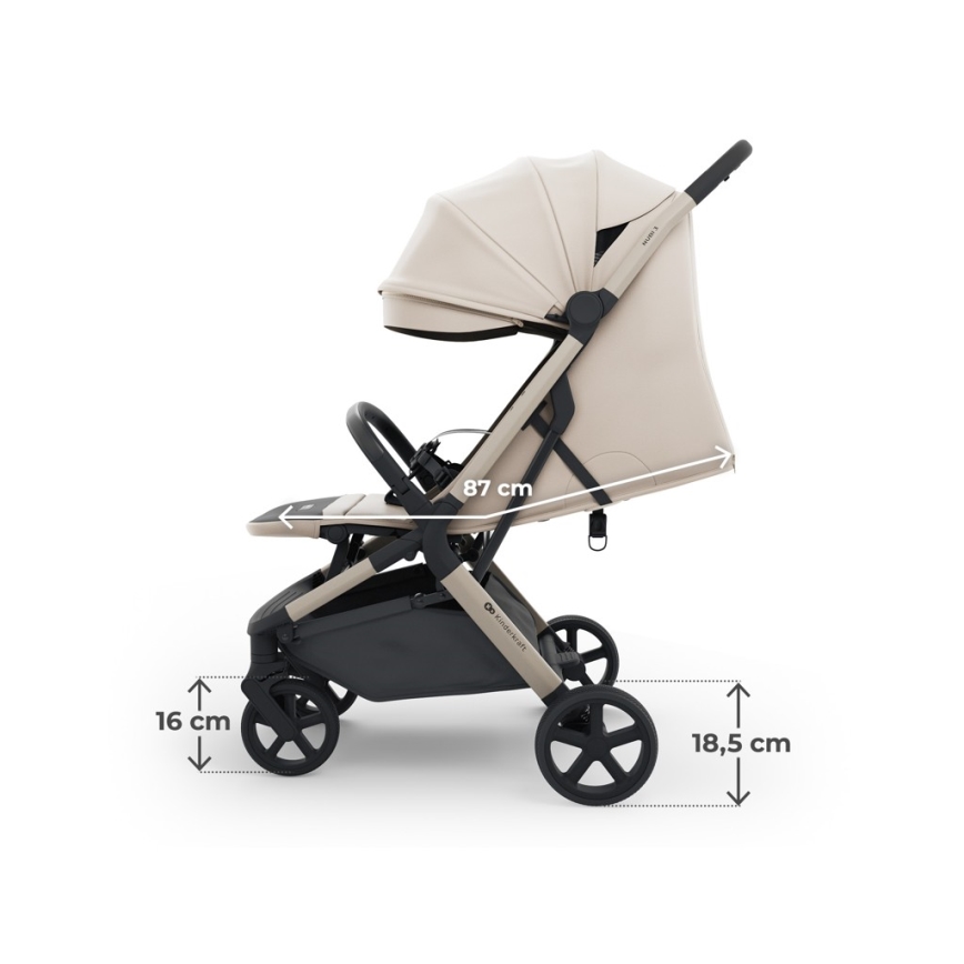 KINDERKRAFT SELECT - Sportsklapvogn NUBI 3 Sand Beige