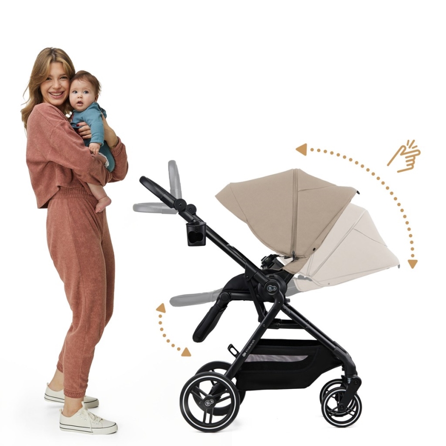 KINDERKRAFT SELECT - Sportsklapvogn YOXI Sand beige